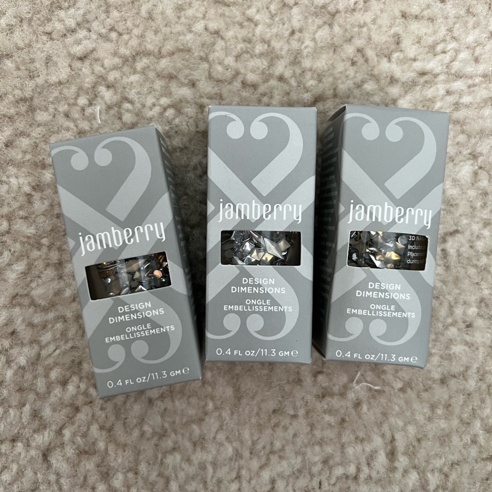 3x Jamberry mixed metals design dimensions nail art